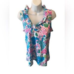 Lulu-B Ruffle Sleeveless Golf Pull-Over Top Sz. S SPF 50 Sporty Outdoors